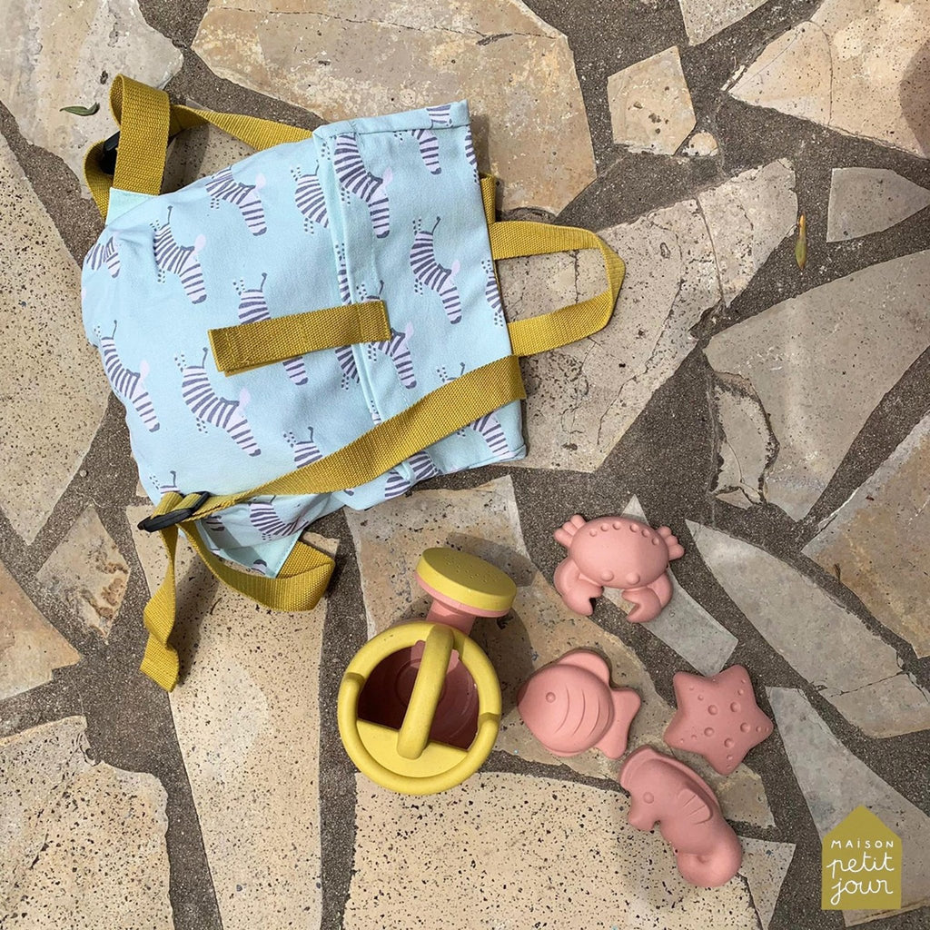 Sac à dos enfant mini coursier savane en coton - petit jour