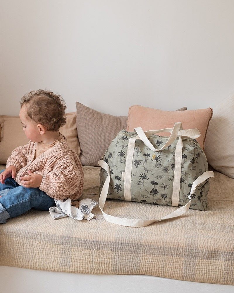 Sac à langer bébé garçon motif t - rex - milinane