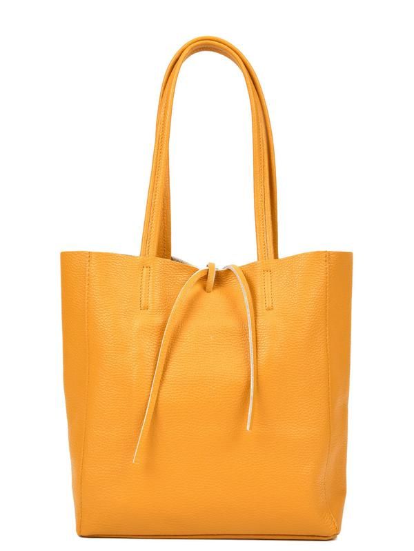 Sac femme en cuir moutarde