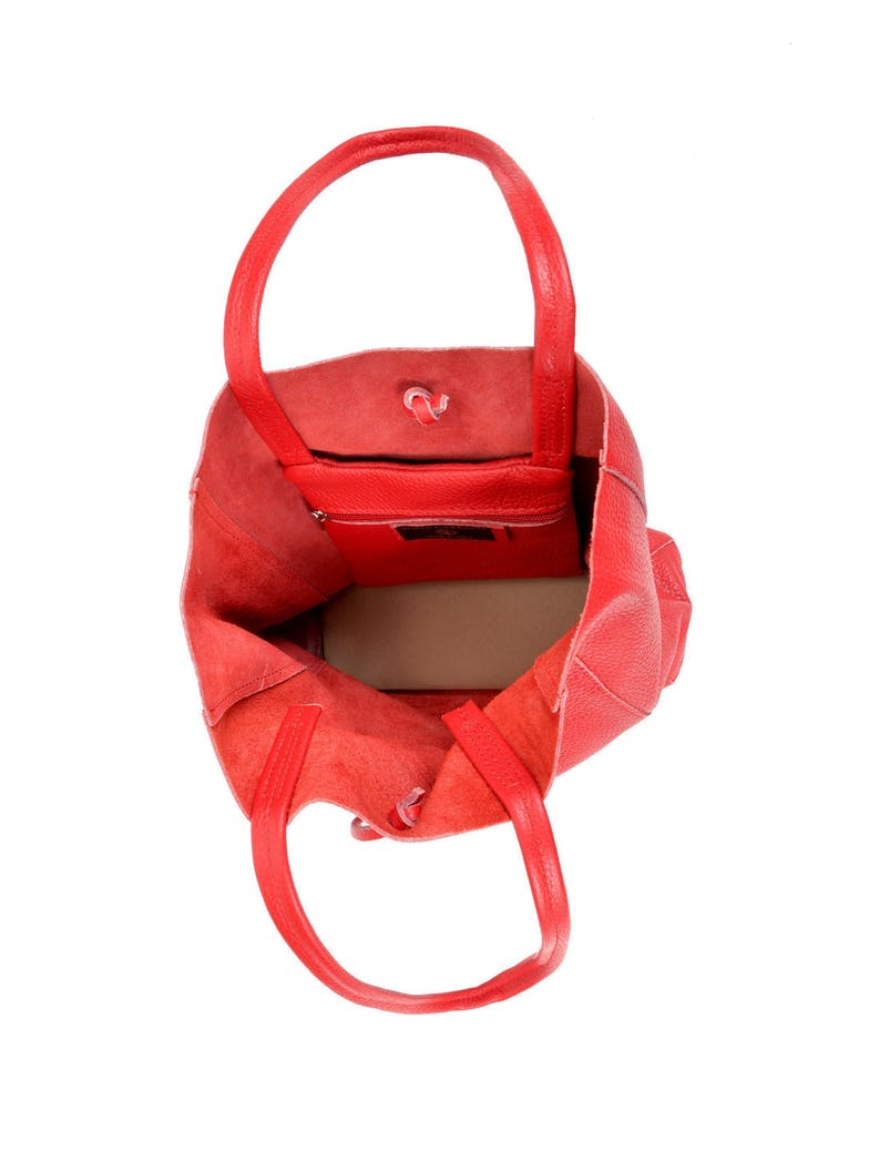 Sac à main en cuir rouge pour femme - sofia cardoni