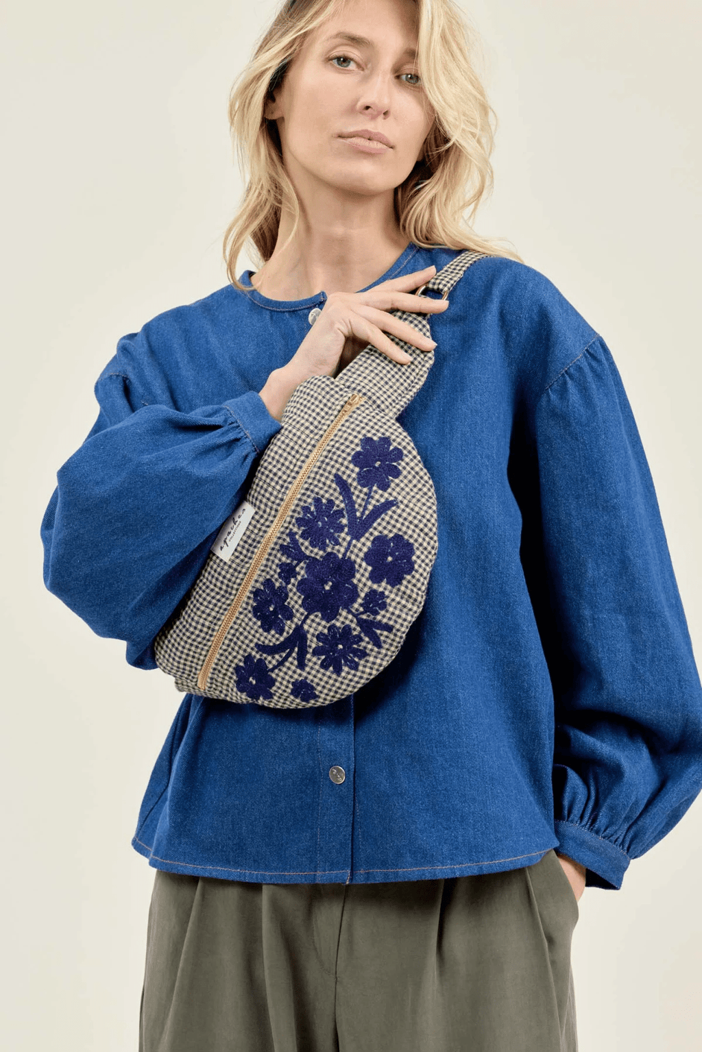 Sac Banane Brodé Khadai Small Checkmate - Apaches collections
