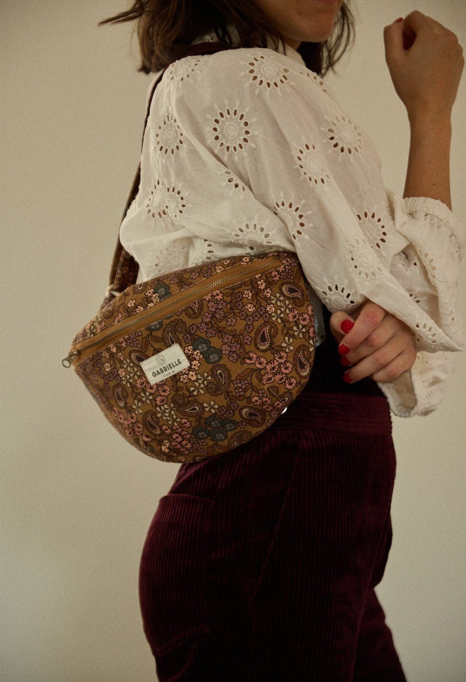 Sac banane femme en coton arabesque - Gabrielle Paris