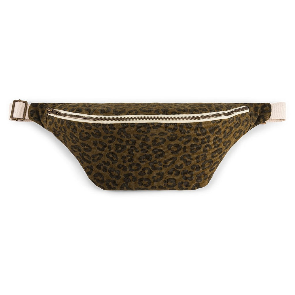 Sac banane femme imprimé léopard olive - Rose in April