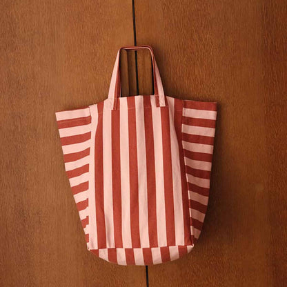 Sac cabas à rayures Brick/Chamallow - Rose in April - Lili Margaret