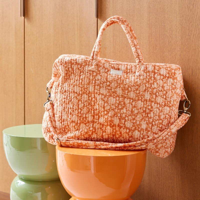 Sac week - end matelassé arushi pumpkin - bonheur du jour