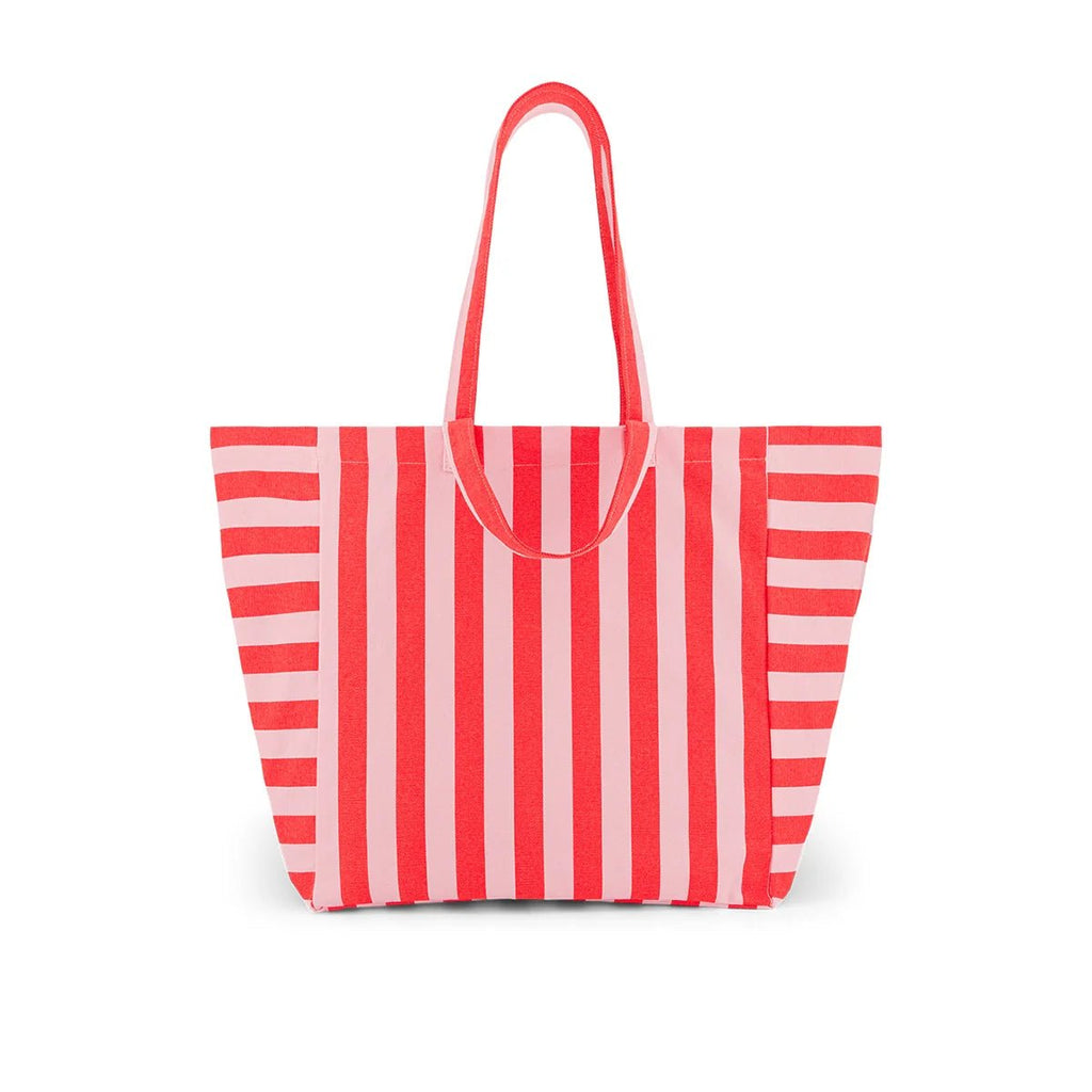 Sac cabas - Elisa Rayures Candy pink / Rouge