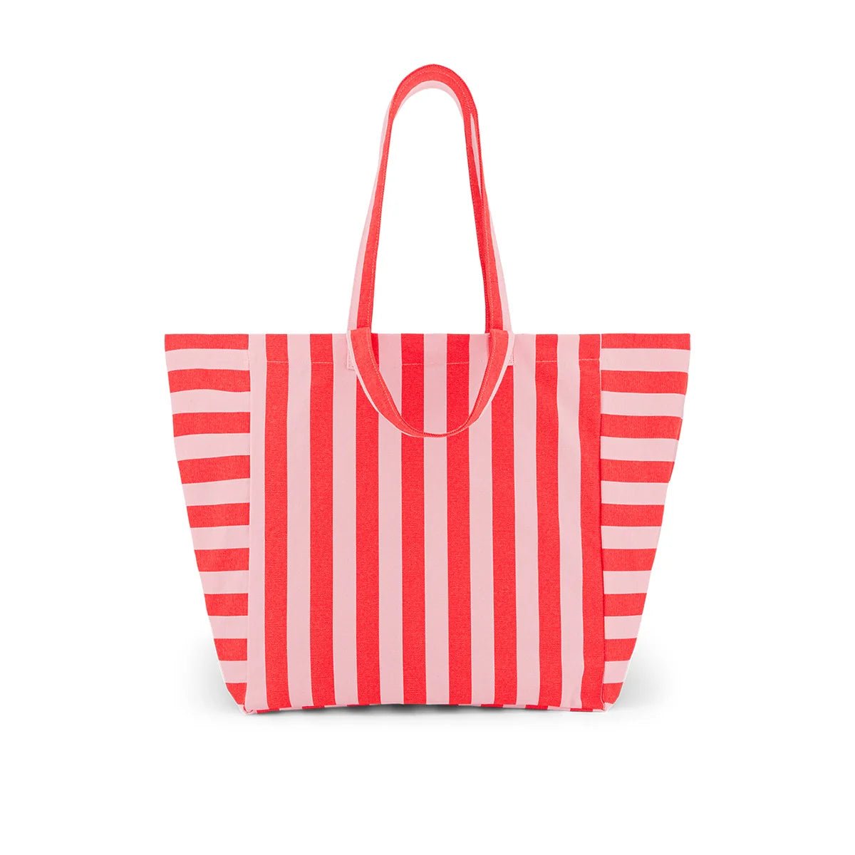 Sac cabas - Elisa Rayures Candy pink / Rouge