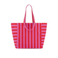 Sac cabas - Elisa Rayures Orchidée / Rouge