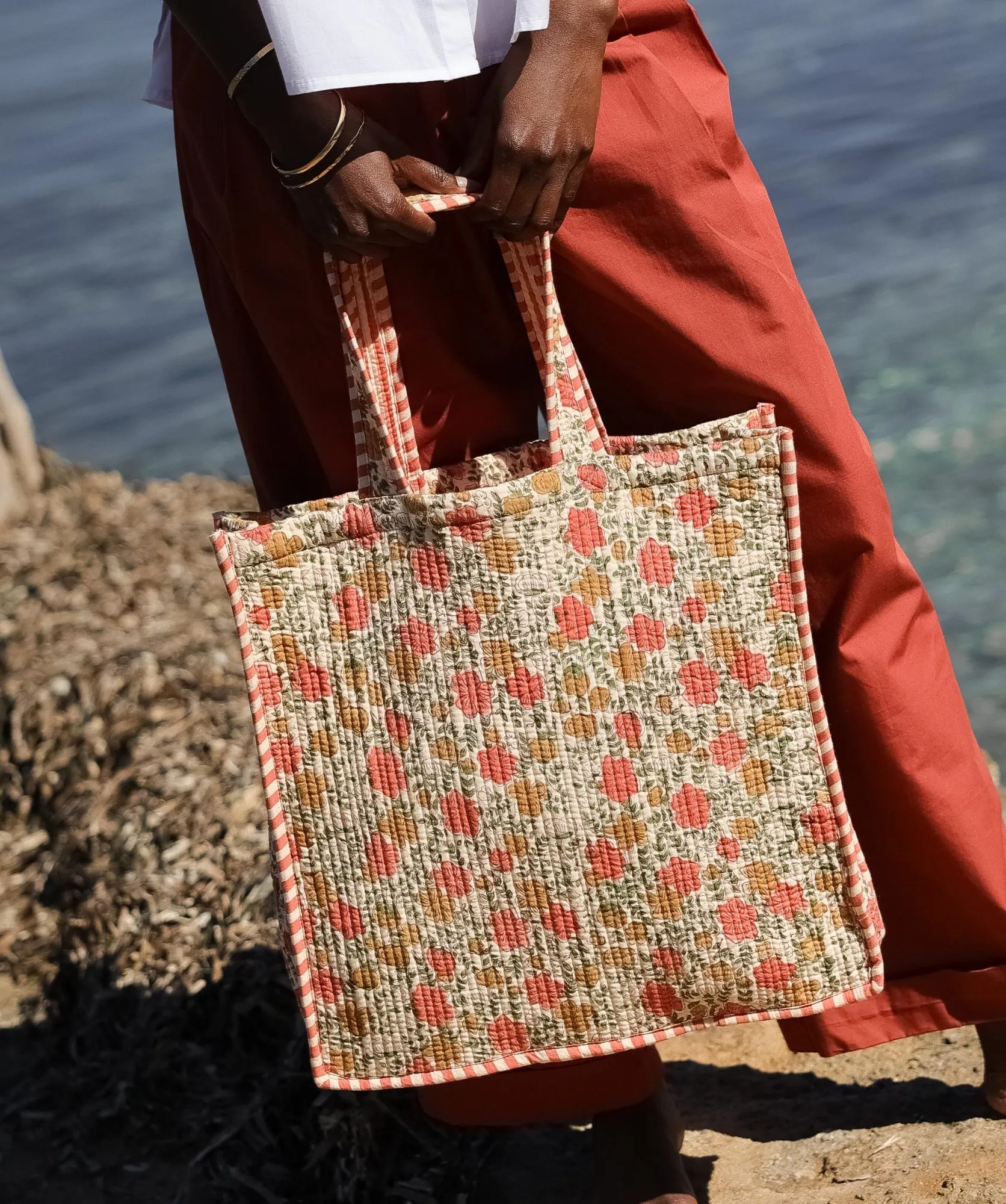Sac cabas matelassé Amalfi Ellis Ocre