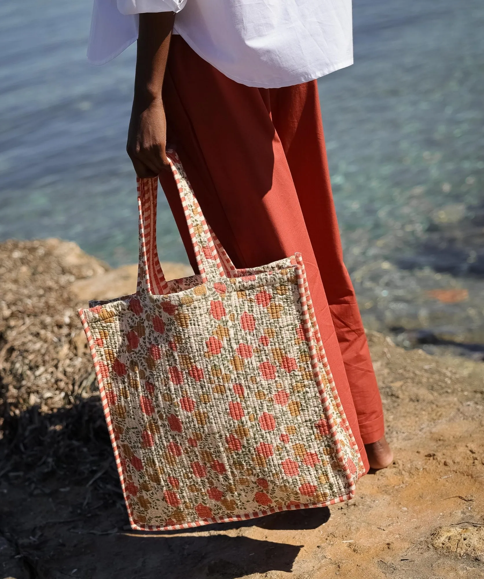 Sac cabas matelassé Amalfi Ellis Ocre