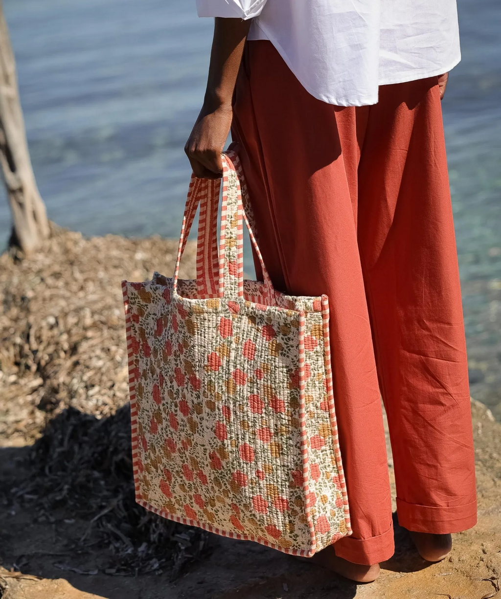 Sac cabas matelassé Amalfi Ellis Ocre