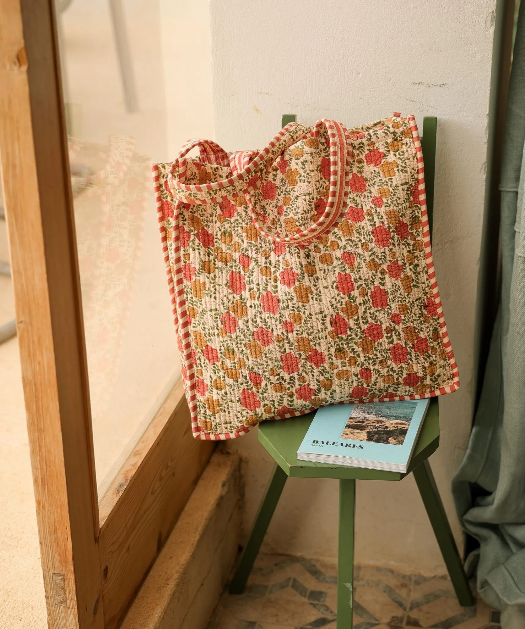 Sac cabas matelassé Amalfi Ellis Ocre