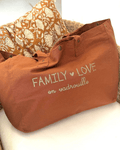 Sac cabas en toile caramel " Family Love " - marcel et lily