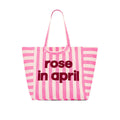 Sac cabas femme Elisa Rayures Rose fluo - Rose in April