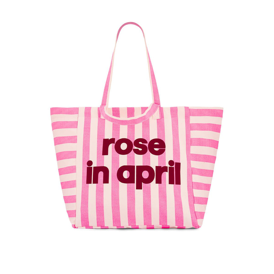 Sac cabas femme Elisa Rayures Rose fluo