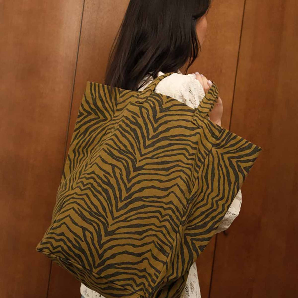Sac cabas femme Elisabeth Zebrou Olive - Rose in April