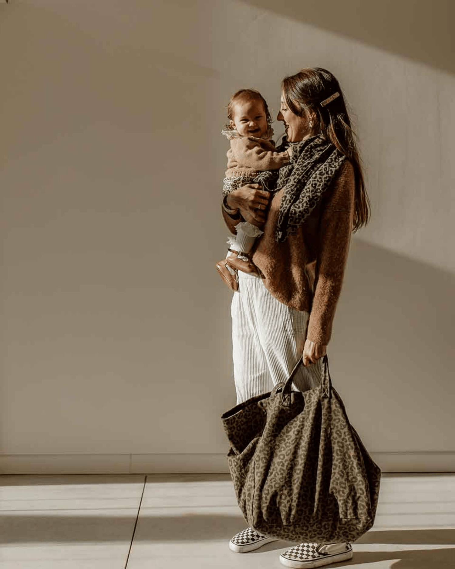 Sac cabas léopard Elisa Olive - Rose in April - Lili Margaret