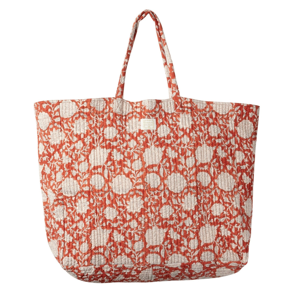 Grand sac matelassé femme terracotta - bonheur du jour