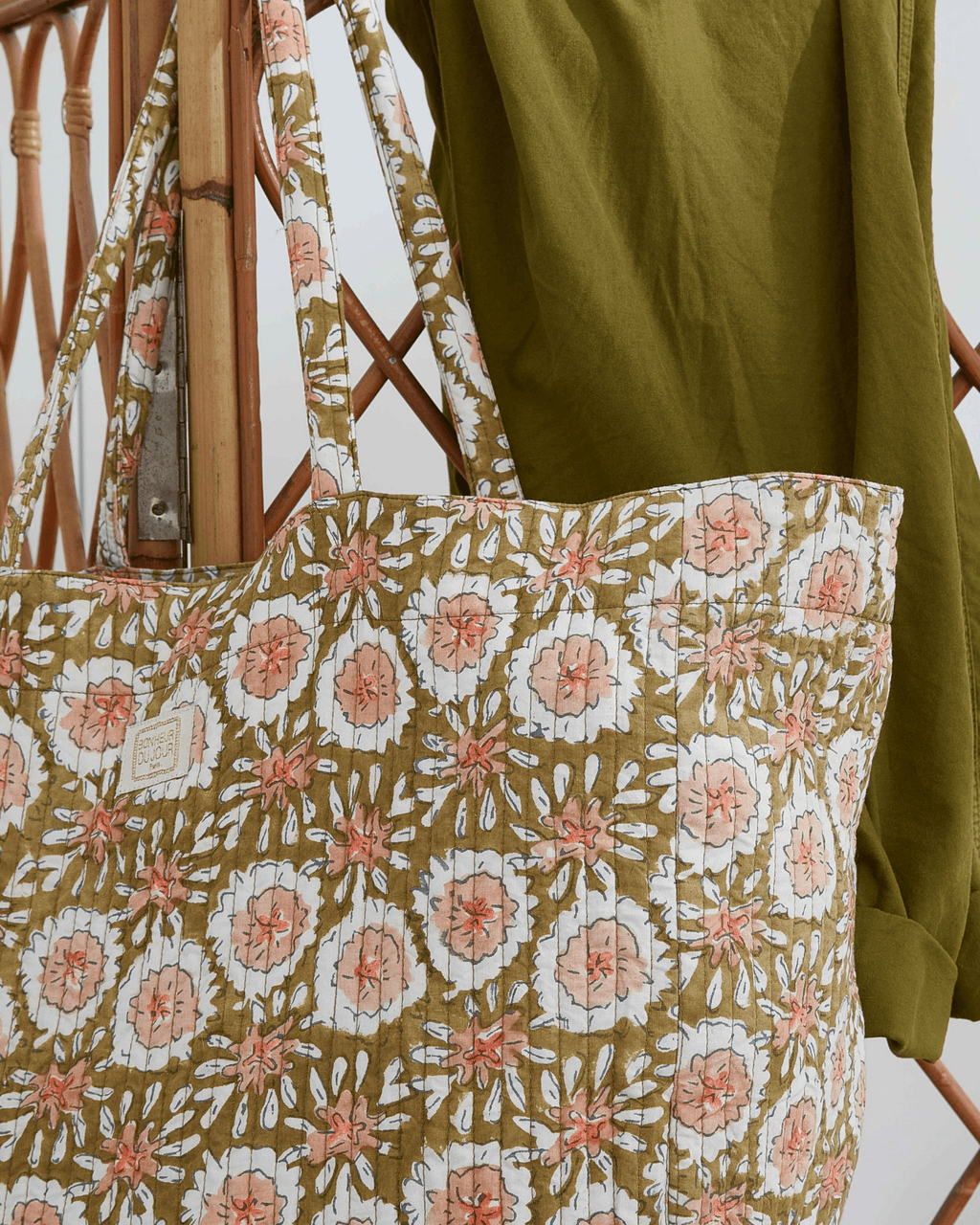 Sac matelassé femme margotte olive - bonheur du jour
