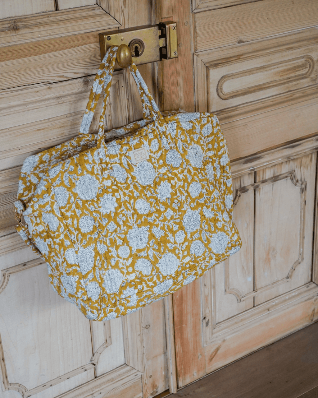 Grand sac cabas matelassé tupia absynthe - bonheur du jour