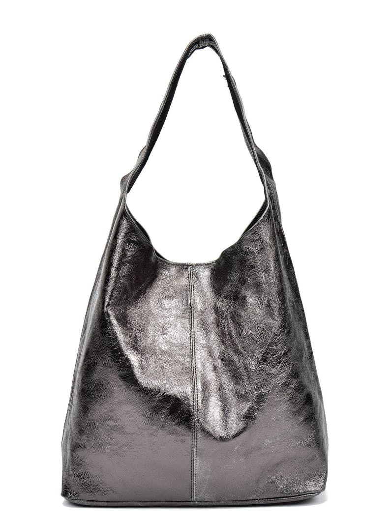 Sac en cuir femme noir argenté - sofia cardoni