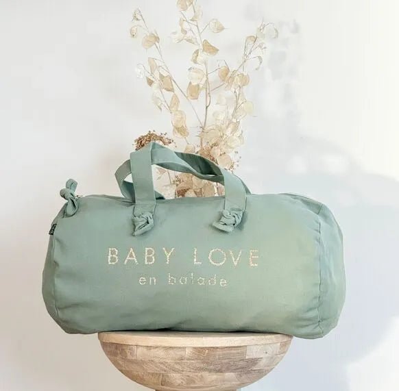Sac polochon bébé en coton week - end & balade - marcel et lily