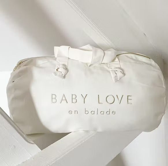 Sac polochon bébé en coton week - end & balade - marcel et lily