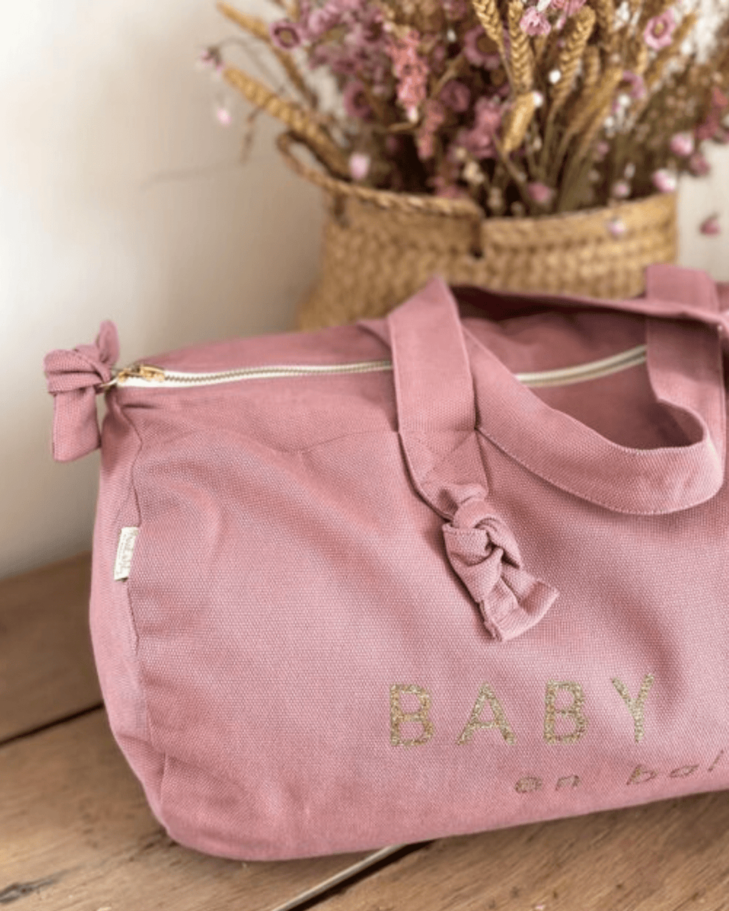 Sac polochon bébé en coton week - end & balade - marcel et lily