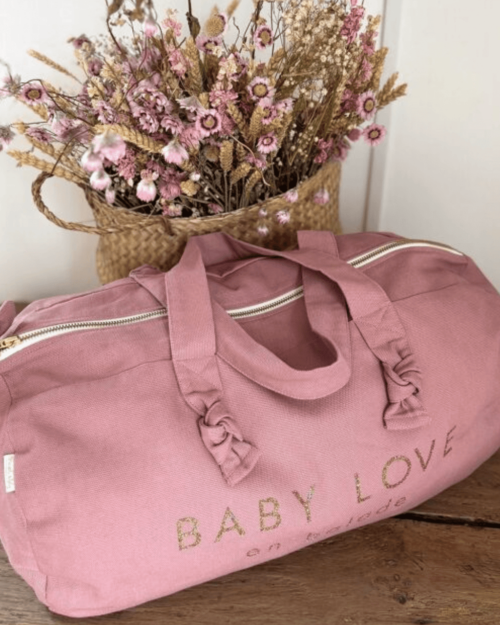 Sac polochon bébé en coton week - end & balade - marcel et lily