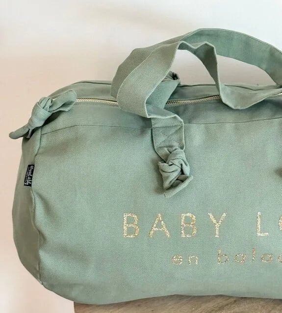 Sac polochon bébé en coton week - end & balade - marcel et lily