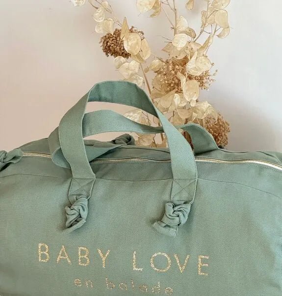 Sac polochon bébé en coton week - end & balade - marcel et lily