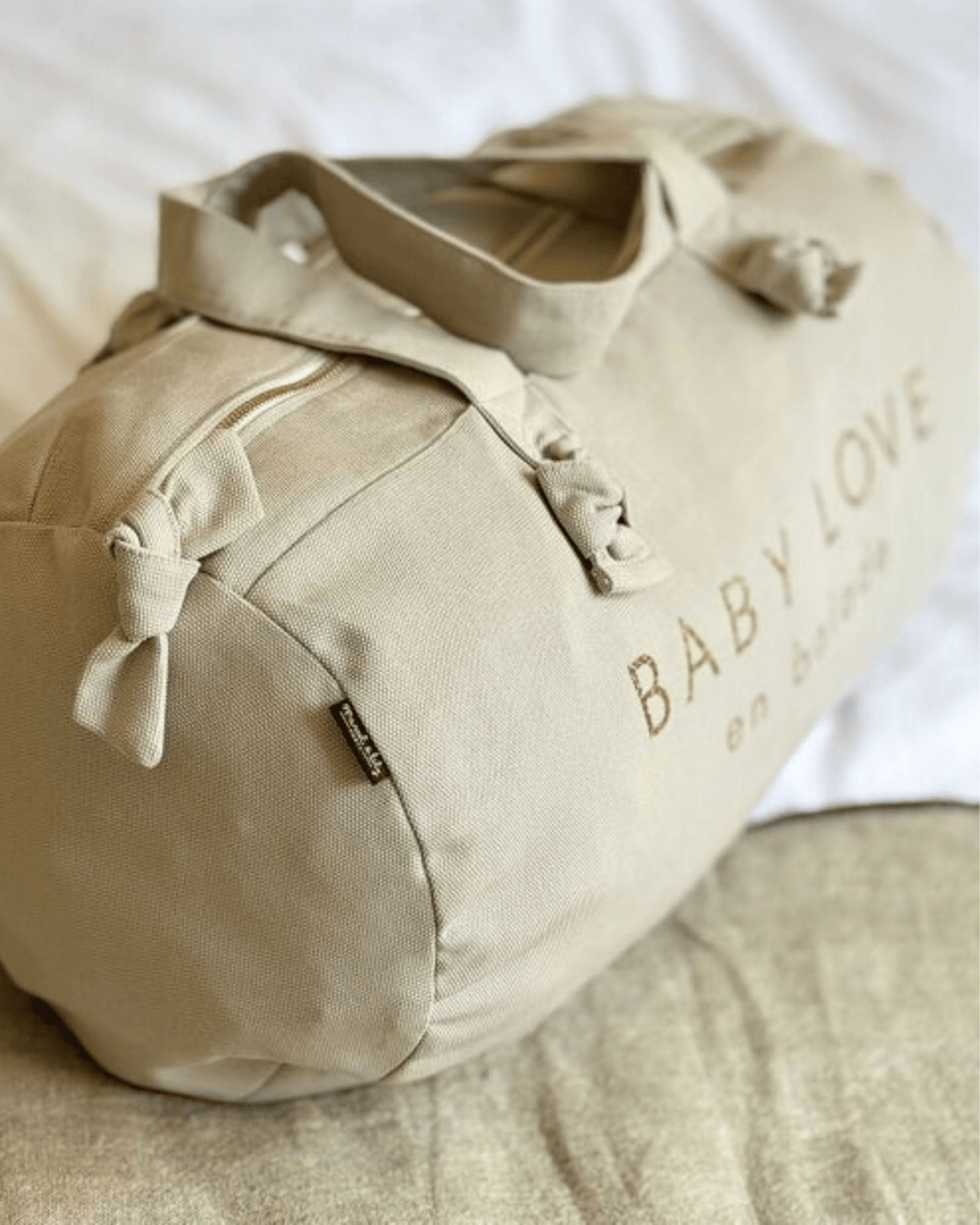 Sac polochon bébé en coton week - end & balade - marcel et lily