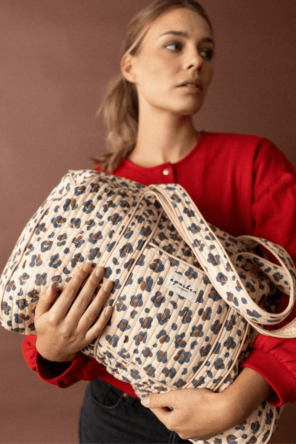 Sac polochon Léopard Macadamia - Apaches Collections