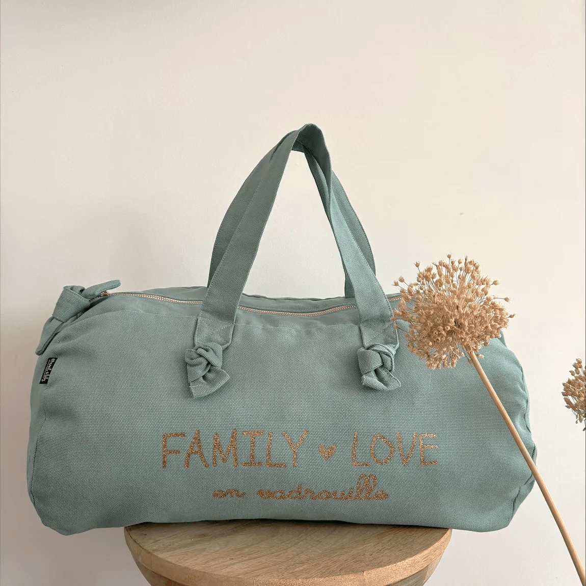 SAC POLOCHON LOVELY FAMILY EN VADROUILLE CÉLADON - Marcel et Lily - Lili Margaret