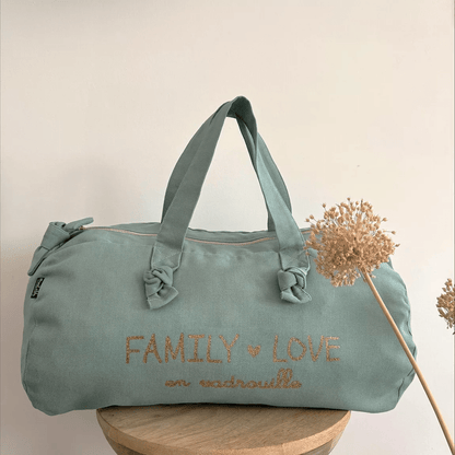 SAC POLOCHON LOVELY FAMILY EN VADROUILLE CÉLADON - Marcel et Lily - Lili Margaret