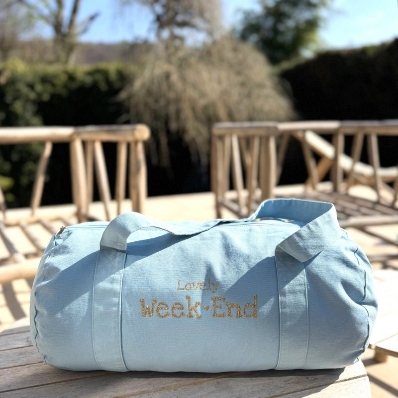 Sac polochon en coton Lovely week-end