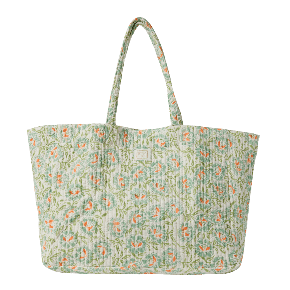 Sac cabas matelassé petunia bleu - bonheur du jour