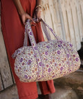 Sac week-end Ashley Lavande matelassé en coton - vue 2