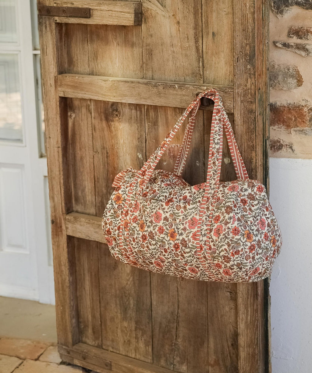 Sac week-end Ashley Pêche matelassé en coton - vue 1