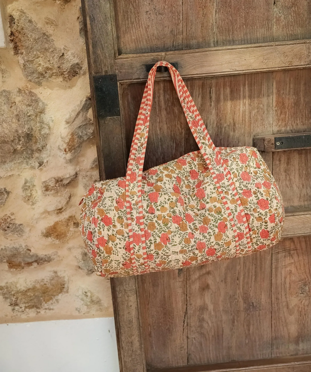 Sac week-end matelassé Ellis Ocre