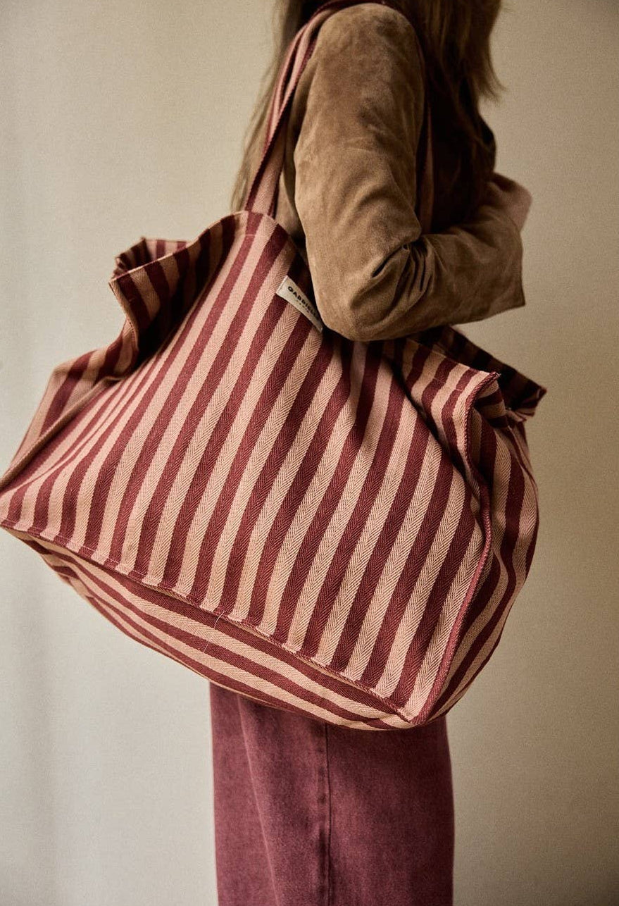 Sac week - end en coton Rayures Garance - Gabrielle Paris