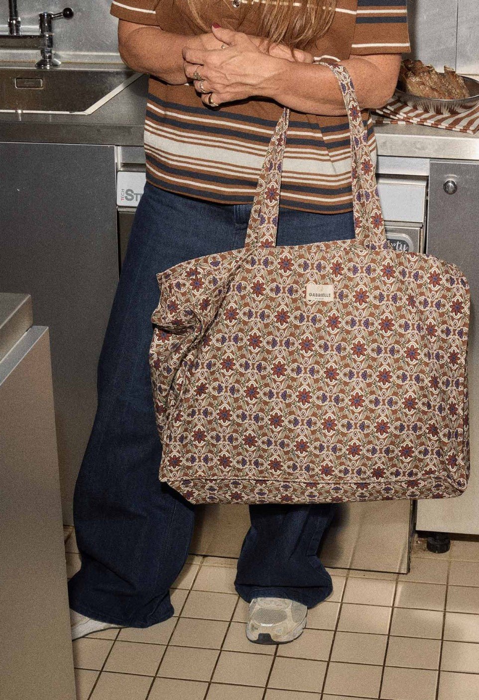 Sac week - end femme en coton bijou rubis - Gabrielle Paris