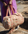 Sac week - end matelassé Ellis Ocre