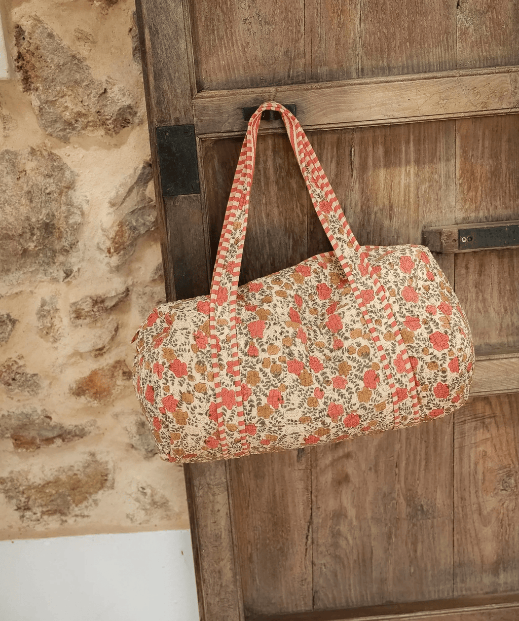 Sac week - end matelassé Ellis Ocre