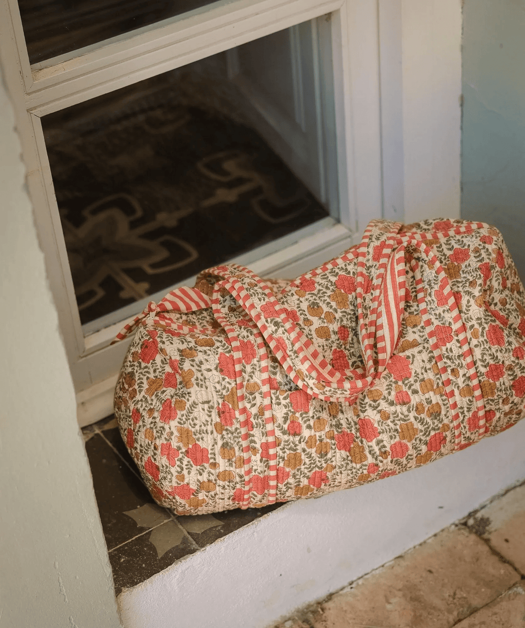 Sac week - end matelassé Ellis Ocre