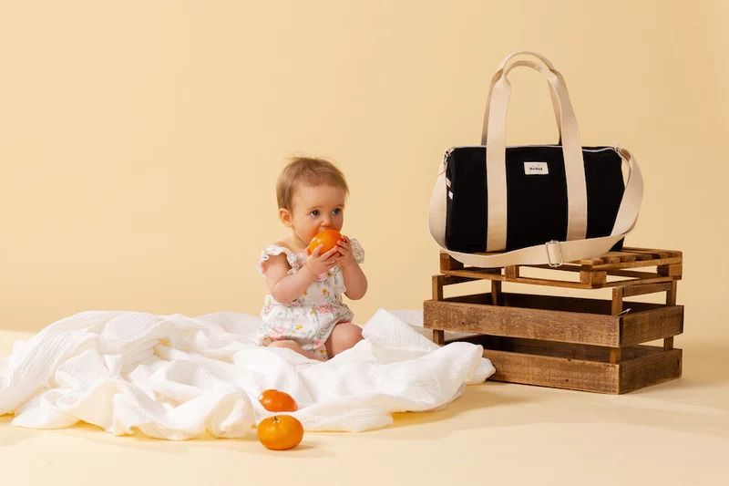 Sac weekend polochon noir - bebel