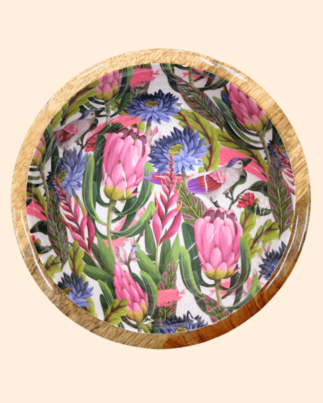 Saladier bois de manguier fleurs tropicales - by room - Lili Margaret