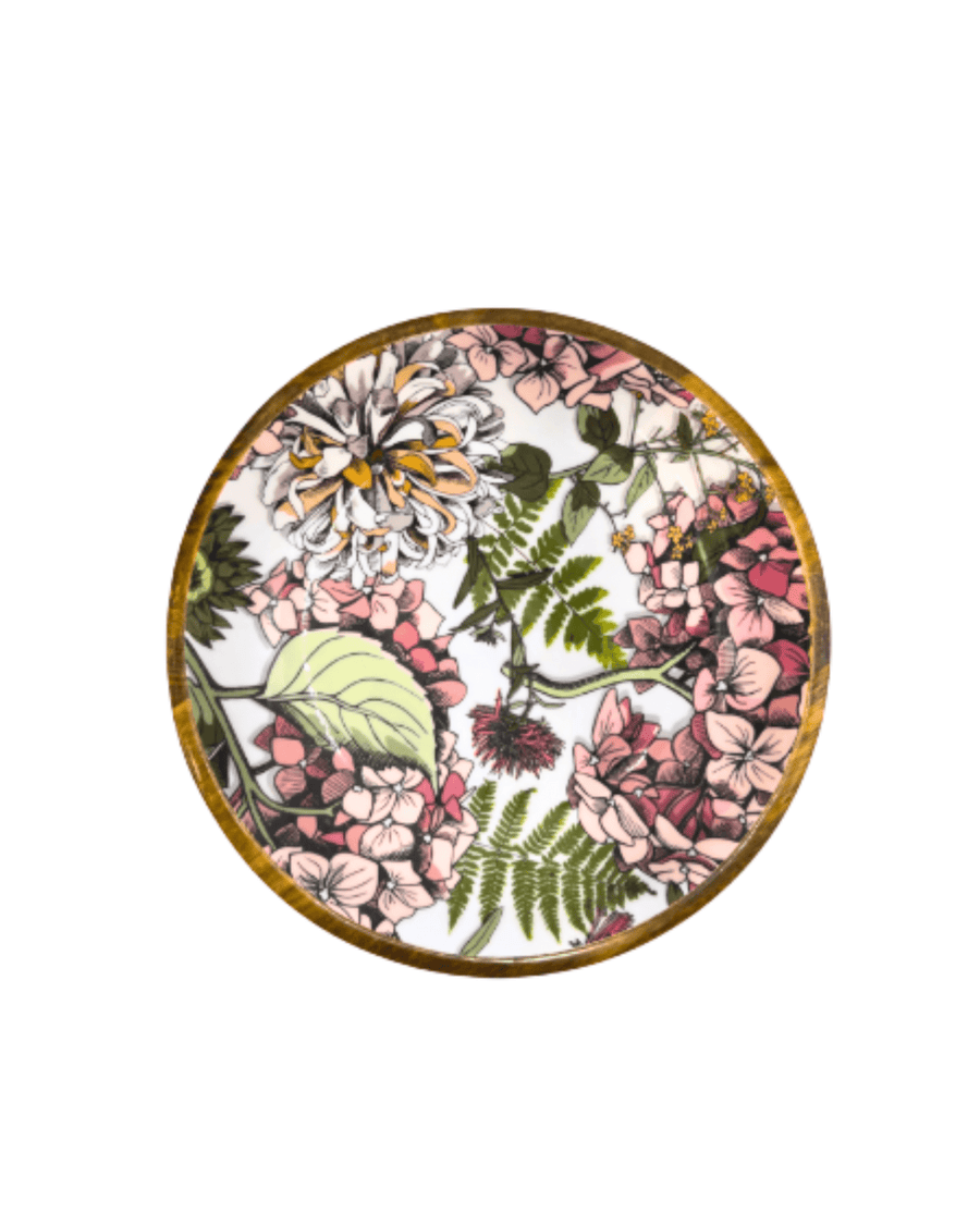 Saladier bois de manguier pink hydrangea