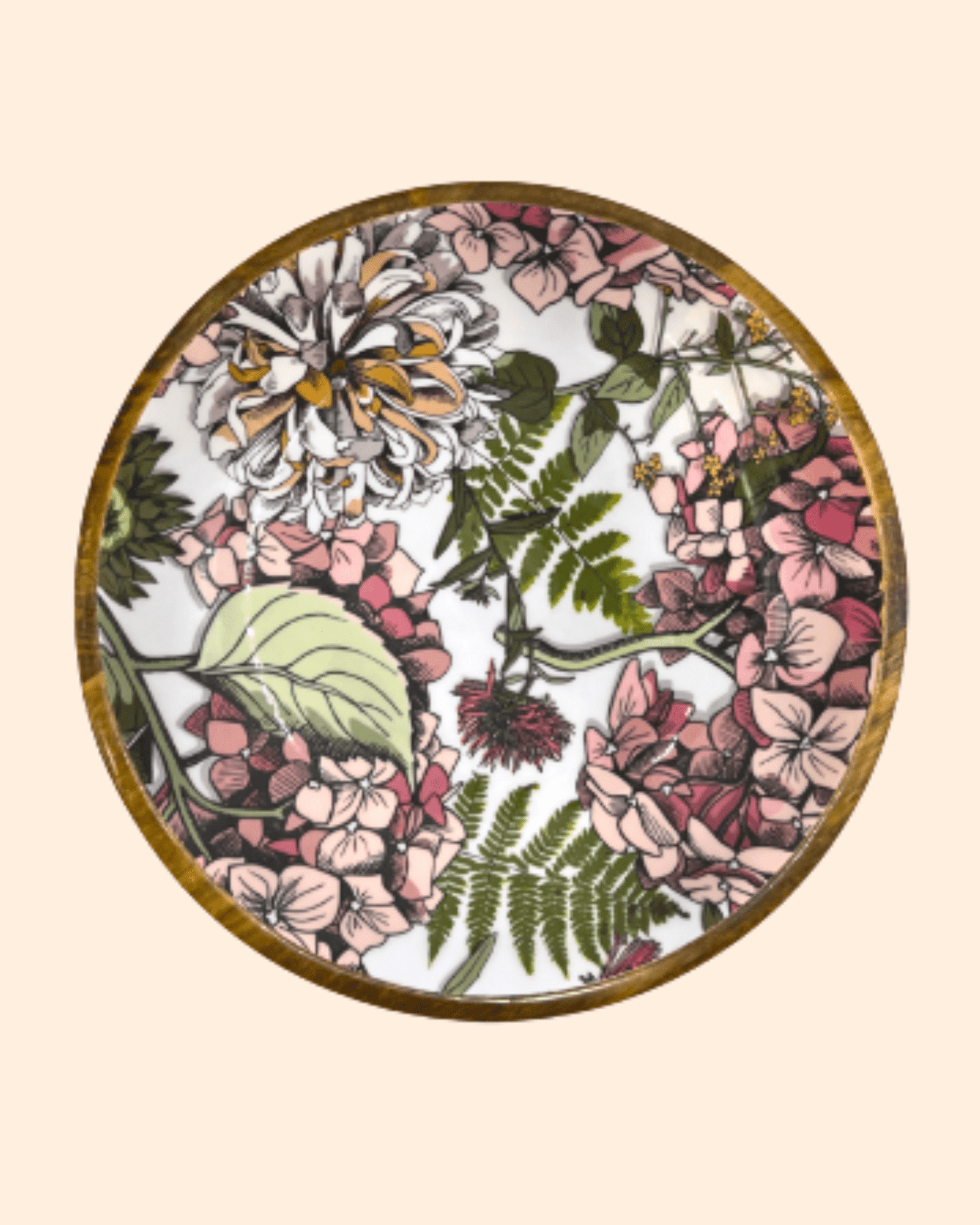 Saladier bois de manguier pink hydrangea - by room - Lili Margaret