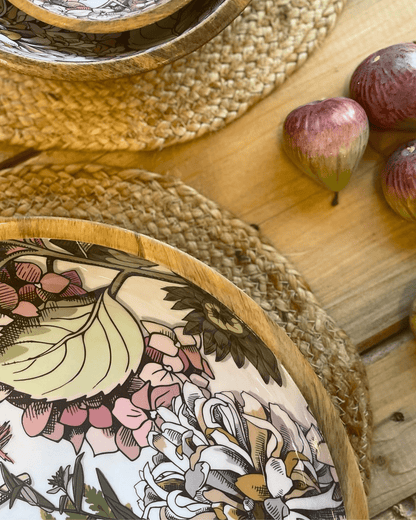 Saladier bois de manguier pink hydrangea - by room - Lili Margaret